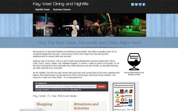 Keywest Dining & Nightlife Conversa RapidWeaver Theme Website