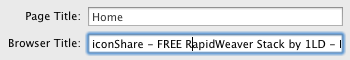 Browser Title in Page Inspector