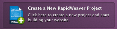 Creating A New Project in RapidWeaver