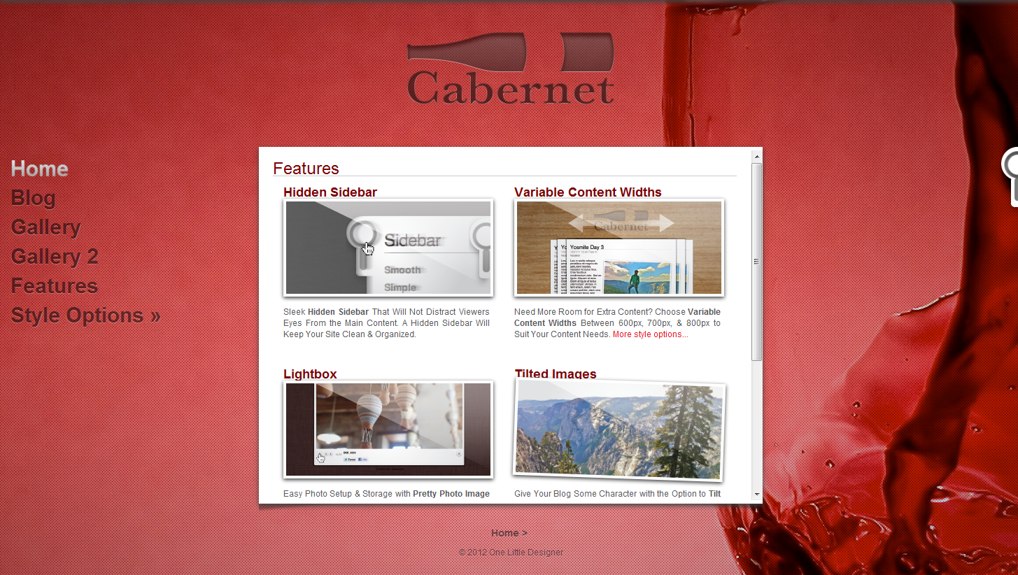 cabernet rapidweaver theme