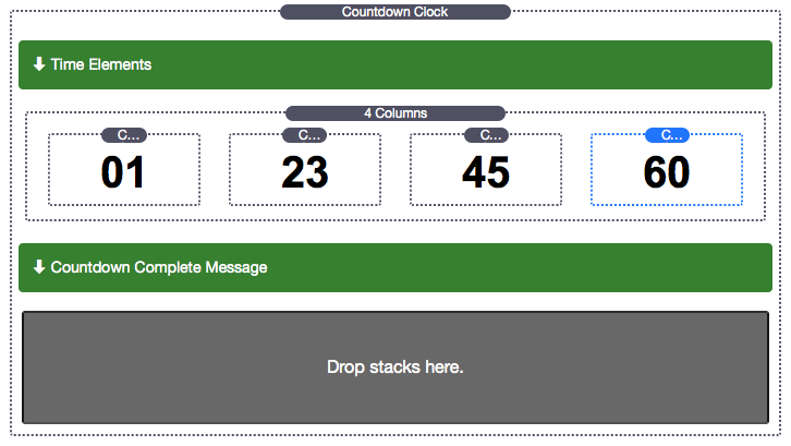 Countdown Clock with Columns Added